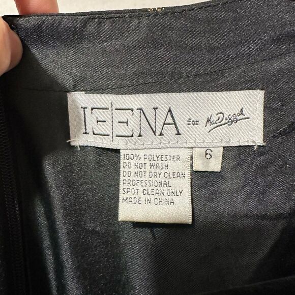 NWT Ieena for Mac Duggal Ruffle Sleeves Polka Dot Dress - size 6 - Picture 8 of 8